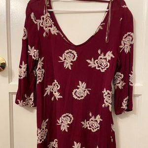 White rose dress
